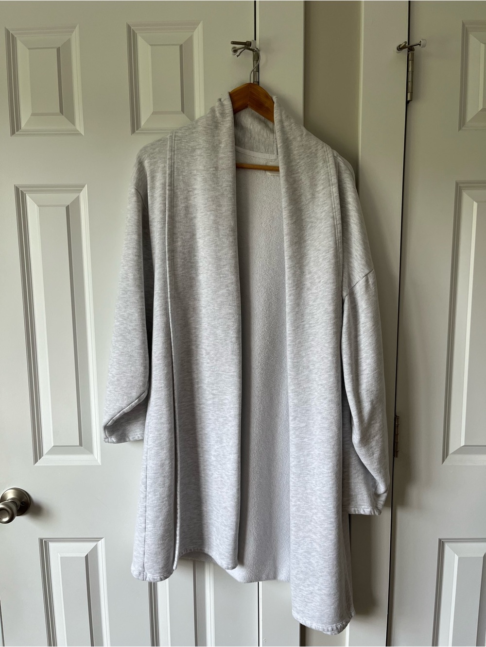 Joah Brown Open Front Oversized Cardigan in Pearl Grey one size